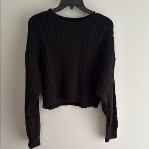 Volcom Black Cable Knit Sweater